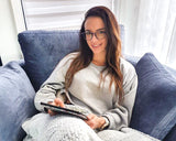 Blakely Blue Crystal Lavender Round Eye Blue Light Glasses
