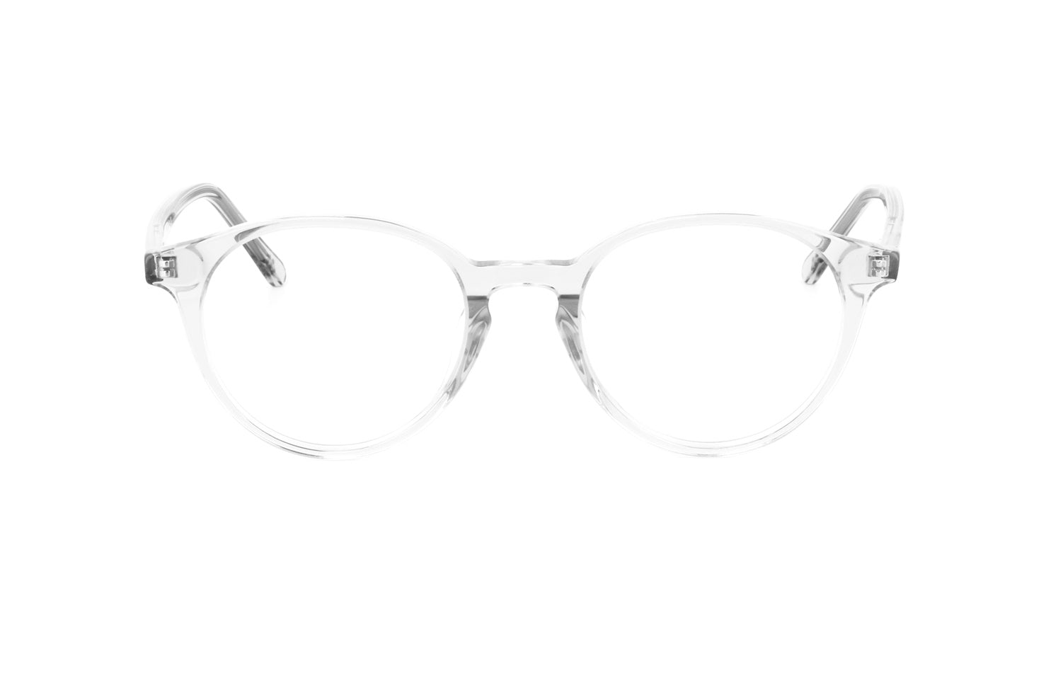Blakely Blue Crystal Clear Round Eye Glasses – Blue Light Glasses ...