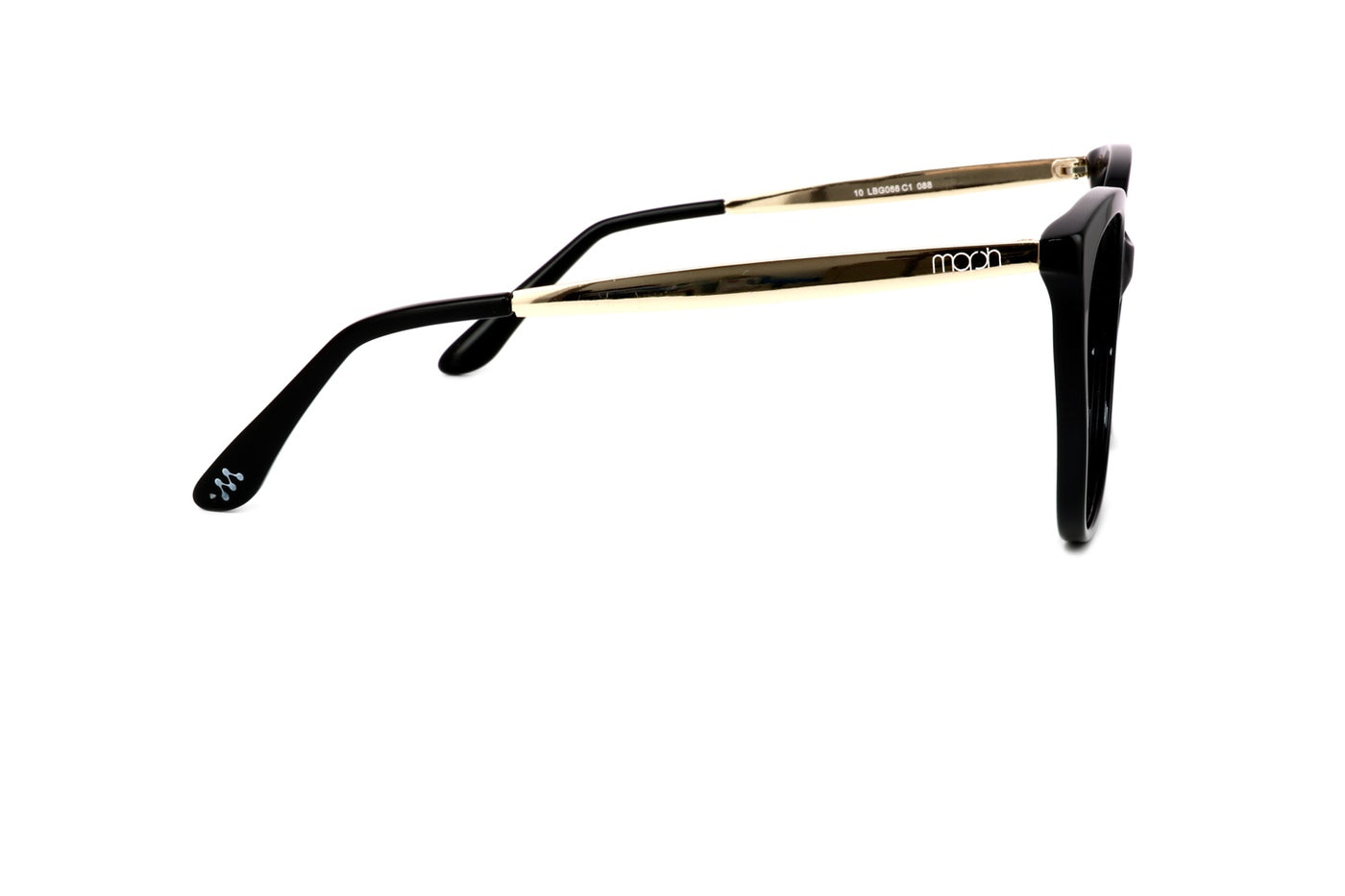 Black glasses with gold trim deals